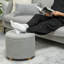 Wattsburg 45cm Wide Round Solid Colour Footstool Ottoman-196938730