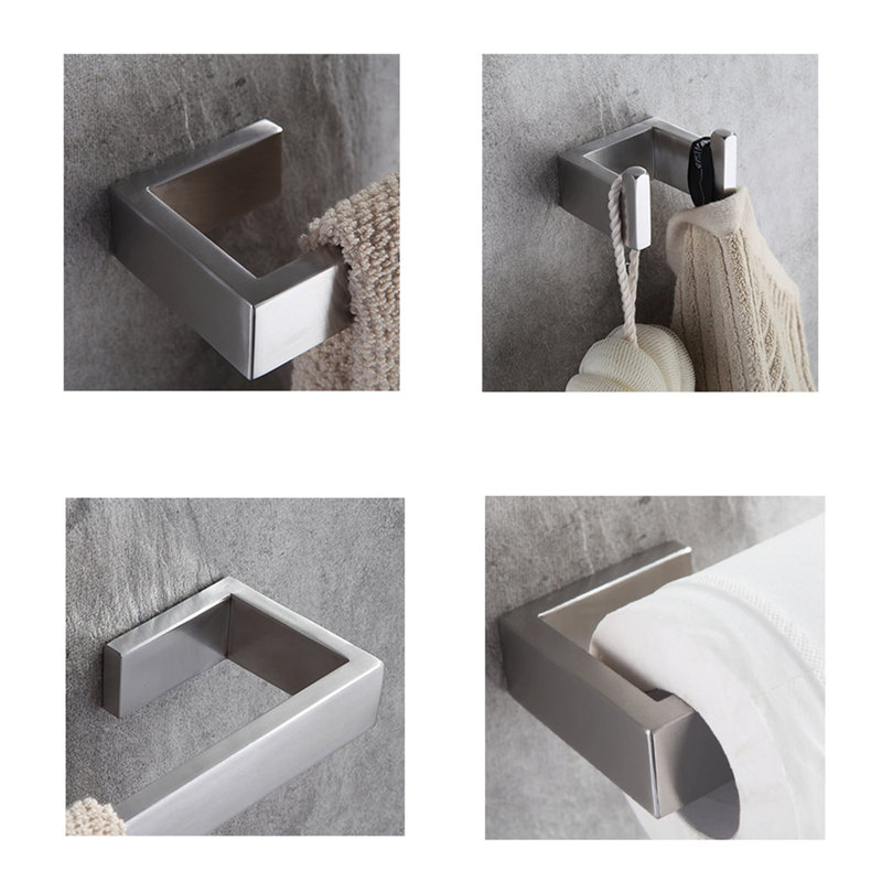 4 - Piece Bathroom Hardware Set, Brushed Nickel 