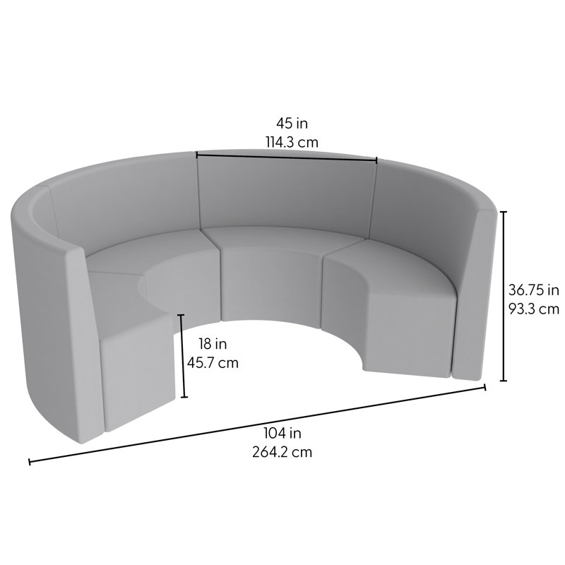 Chaises à dossier haut Pro Series S-Curve de 18 po de hauteur, ensemble de 4, Gris ardoise