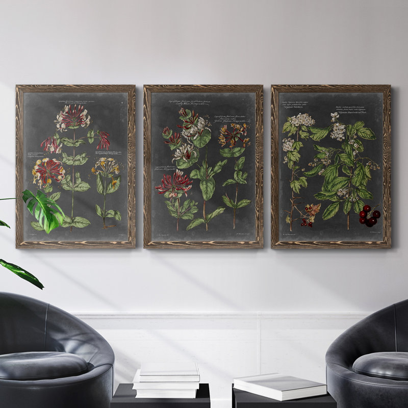 «Coastal Patina I», ensemble de 3 reproductions d'art sur toiles, Noyer, H 31,5 po x l 47 po x P 1,5 po
