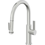 Corsano Contemporary Pull Down Kitchen Faucet with Squeeze Sprayer Low Spout and FB Series Handle