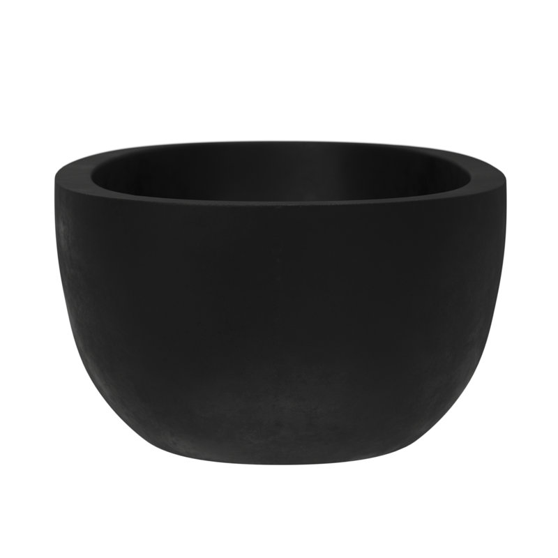 Avalon NativeStone Freestanding Soaking Cement Bathtub, Charcoal, 21" H x 36" W x 62" L