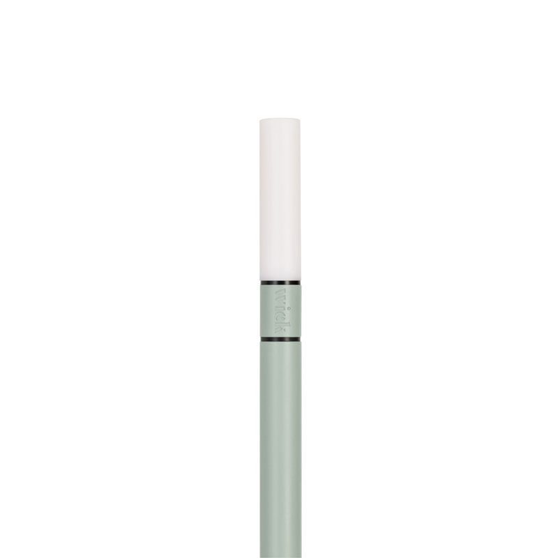 Candle-Inspired Portable Rechargeable Lamp - Wick, Sage Green, 10.2" H x 4.7" W x 4.7" D