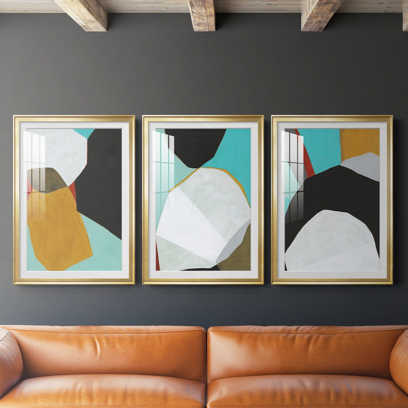Graphica I, reproduction encadrée de qualité supérieure - prête à être accrochée, H 42,5 po x l 91,5 po x P 2,5 po
