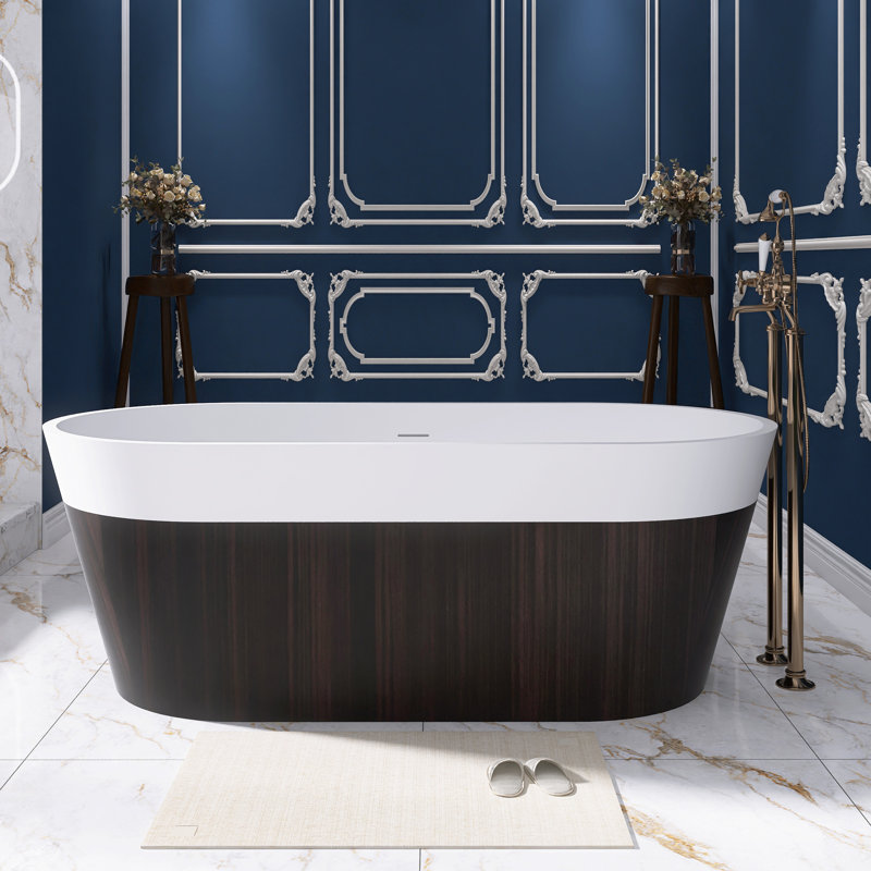 Baignoire de trempage autoportante 63 po. X 29,5 po. 63 po. X 29,5 po.