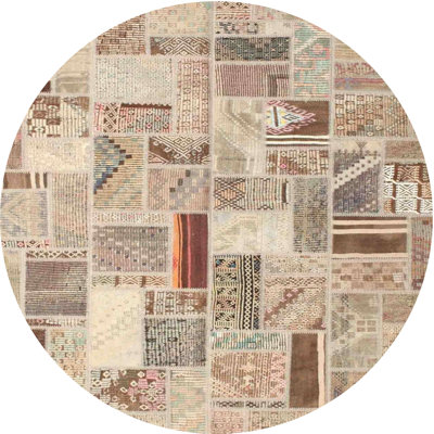 Tapis brun/vert/gris zone contemporaine