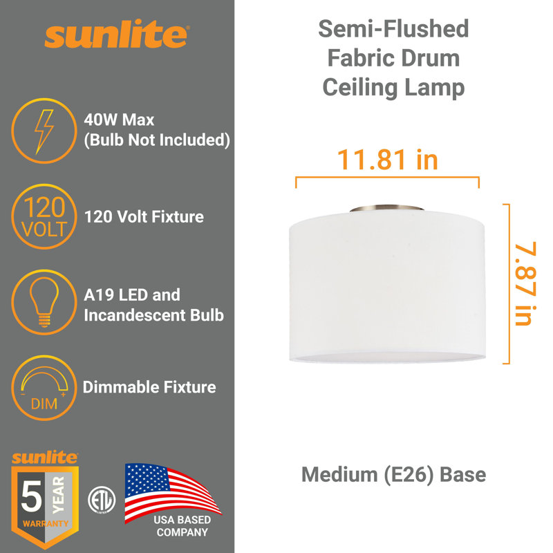 Flush Mount, White