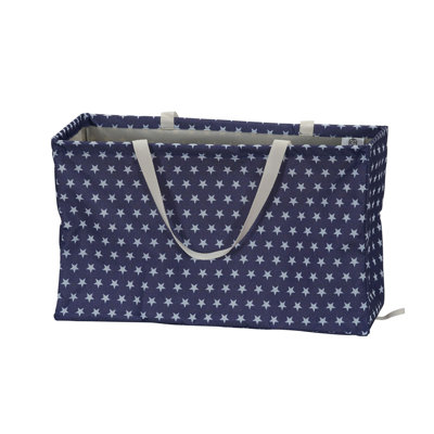 Sac fourre-tout rectangulaire en toile avec poignées et doublure en vinyle résistant à l'eau