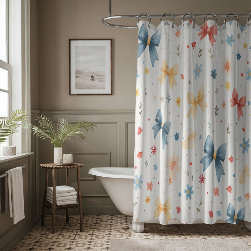 Rideau de douche Coquette Blossoms - Premium, H 74 po x l 71 po