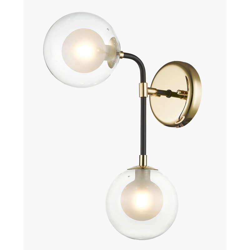 Baidy Steel Armed Sconce, Gold