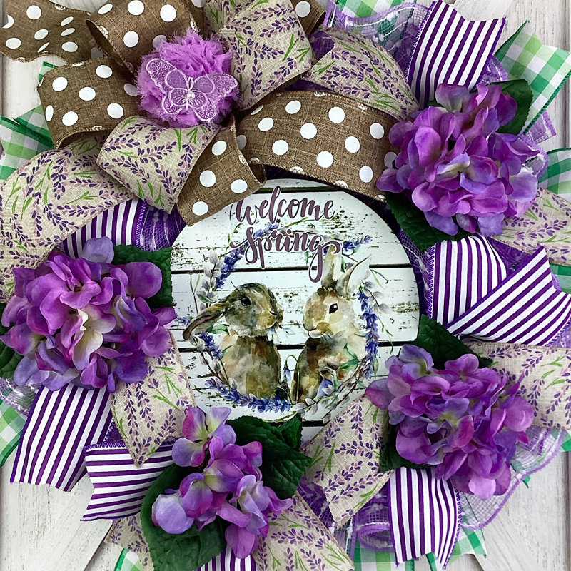 Faux Hydrangea 18'' Wreath