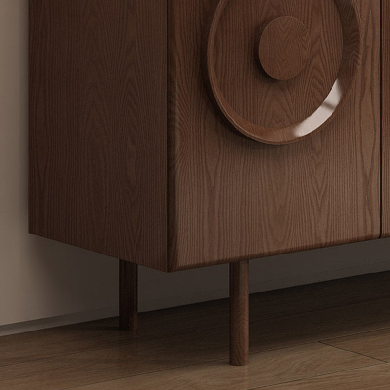 Armoire de rangement d'entrée de style médiéval, H 31,5 po x l 62,99 po x P 15,75 po