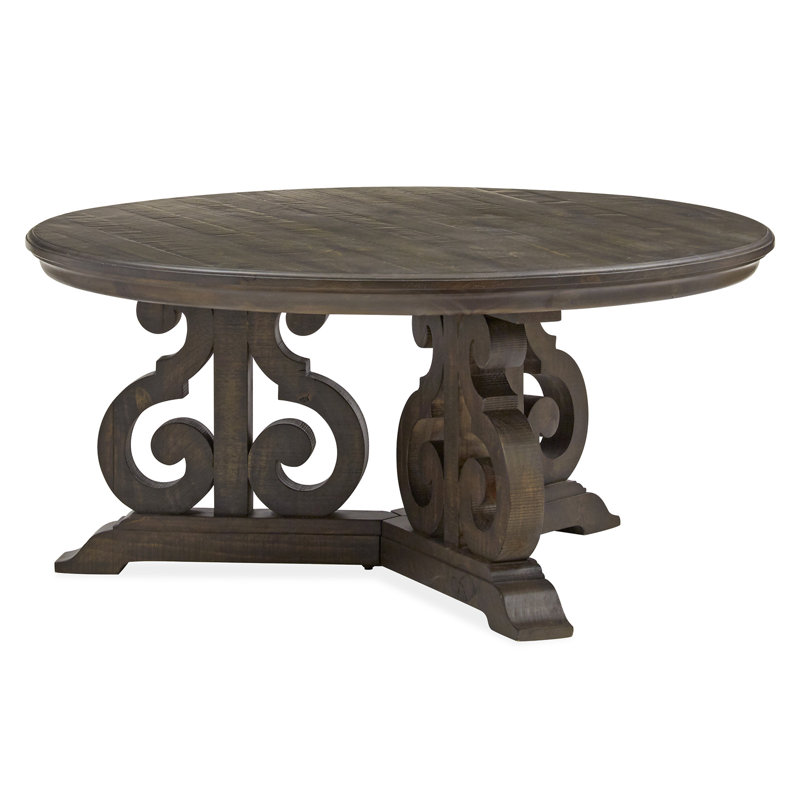 Applegate Round Cocktail Table With 2 End Table And Rectangular Sofa Table, Gray