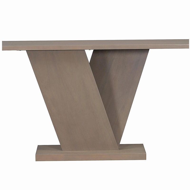 Meuble télé Mirod, placage en bois naturel, base en forme de V, classique et polyvalente, idéale pour exposer vos articles préférés, facile à assembler