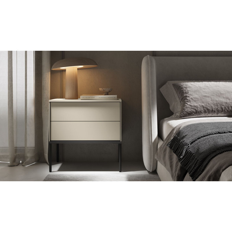 55.3cm W Manufactured Wood Bedside Table