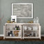 Alasha 68" Wide Rectangular Fluted Buffet Table-498216260