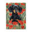 Publicité rétro sur toile tendue Adelphi «Dachshund in Tulips»-26110260