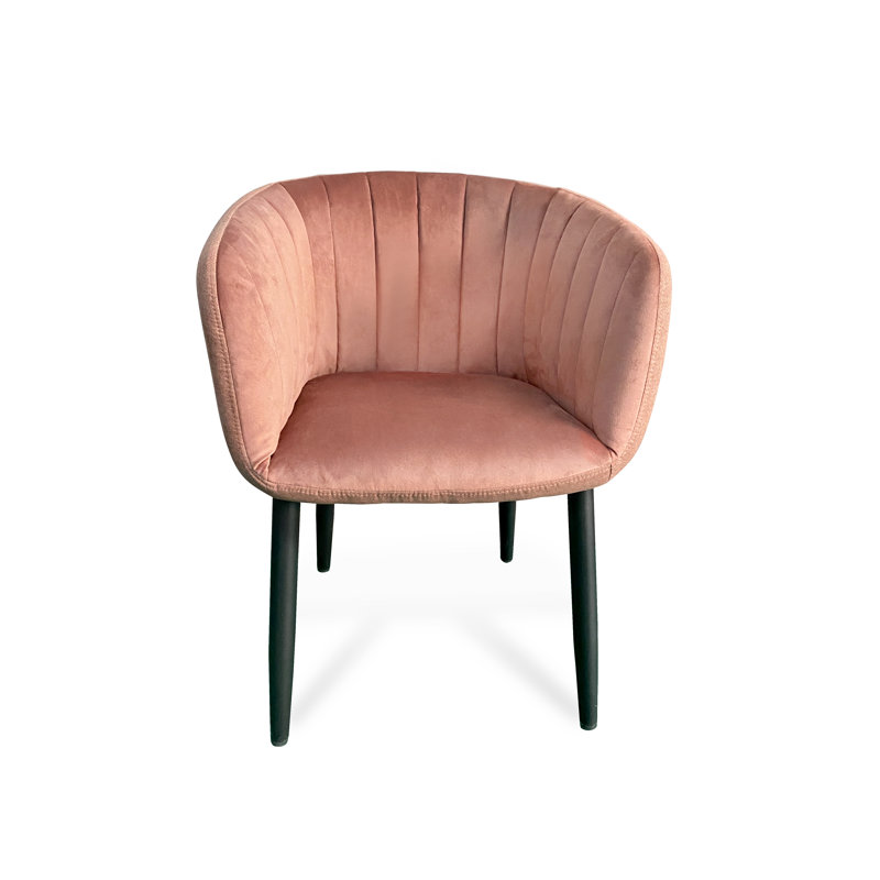 Leidesdorff 47cm H Velvet Upholstered Armchair, Pink
