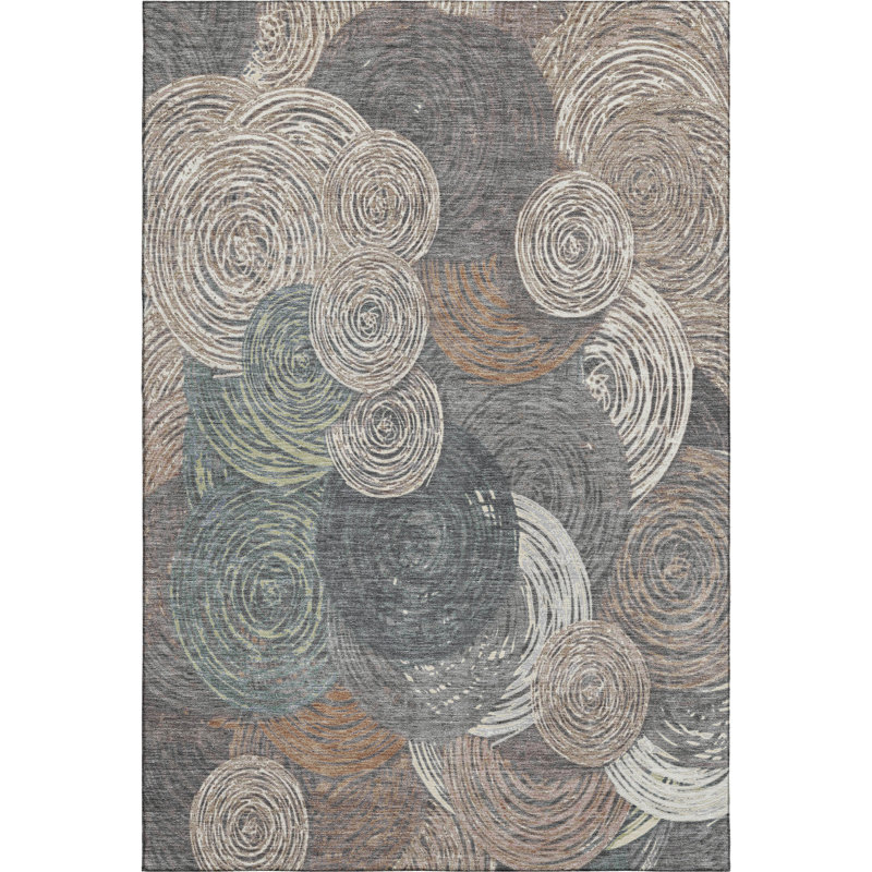 Premium Machine Washable Mayfield AMF2267 Geometric Rug, 10' x 14', Brown