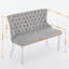 Banc de causeuse Elegant - revêtement en velours doux, dossier à oreilles capitonné-1794650030-1794650028
