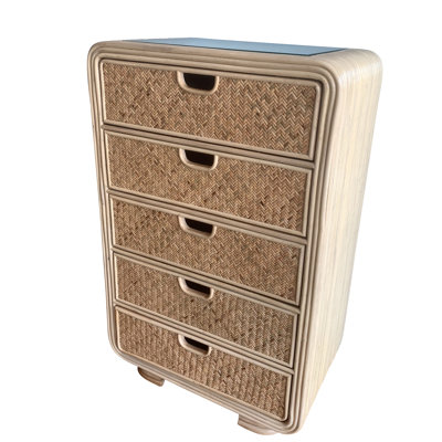 Commode 5 tiroirs en rotin Armory