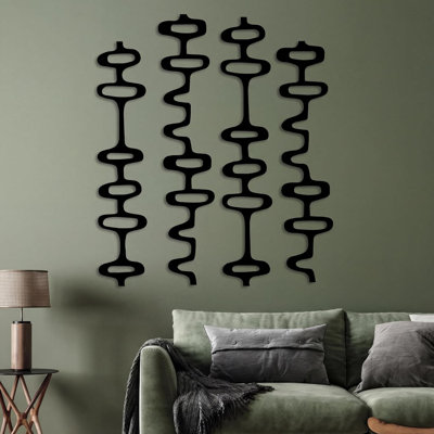 Wall Carving Elegant Abstract Geometric Panel