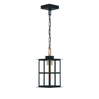Luminaire suspendu à DEL 16 po Greyson en laiton et noir