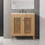 Meuble-lavabo autoportant avec tiroir en résine et armoire de rangement 30 po Caudie