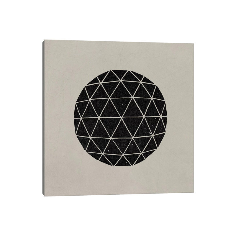 Dark Geodesic by Terry Fan - Gallery-Wrapped Canvas Giclée on Canvas, 30.48 cm H x 30.48 cm W, Canvas