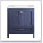 Meuble-lavabo de salle de bain avec comptoir 30 po, avec comptoir, bleu marine 24V03-30NB