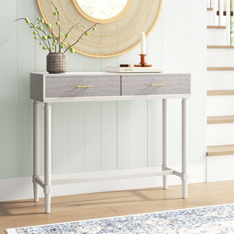 Console 35,5 po Peters, Blanc