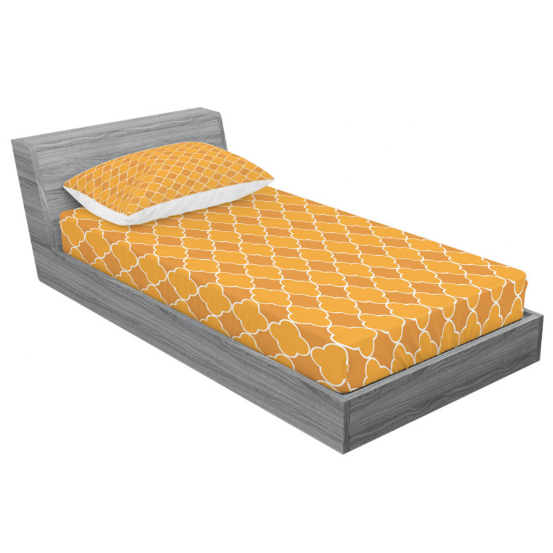 Ensemble de draps en microfibre Quatrefoil, Grand, Orange