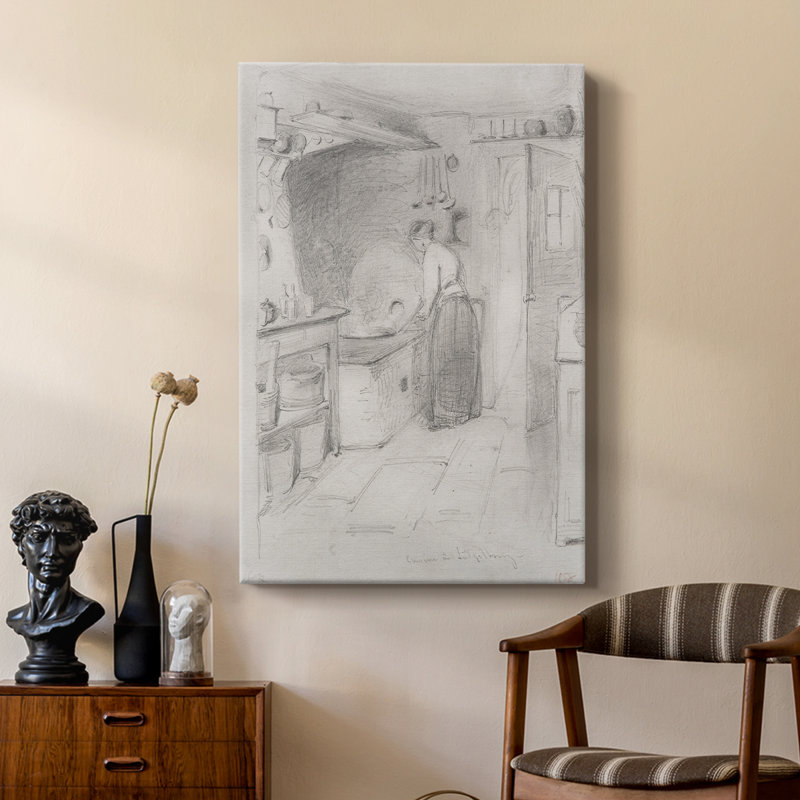 Croquis rétro «Liv» sur mesure, galerie Cavas, H 27 po x l 18 po