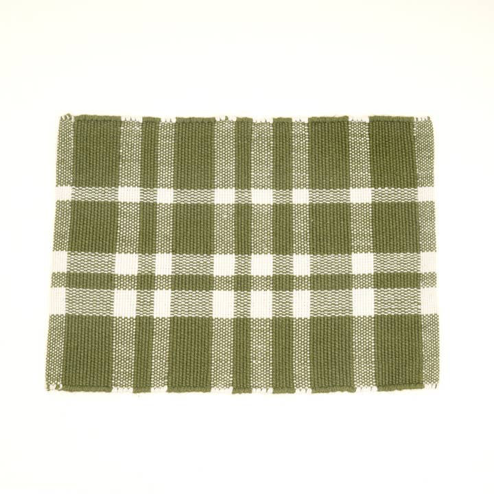 Polyester Striped Placemat, Green