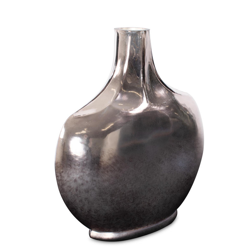 Advik Polished Silver Vase- Short, 12"