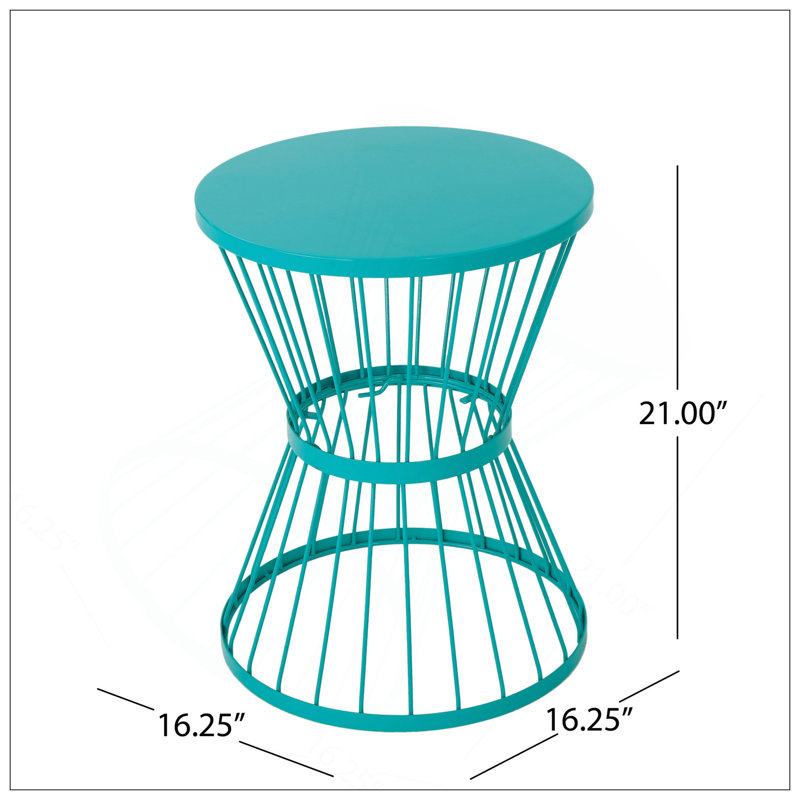 LASSEN 16" SIDE TABLE, Teal