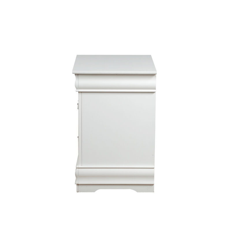 Table de chevet Louis Philippe, Blanc