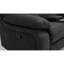 Canapé double inclinable noir avec console