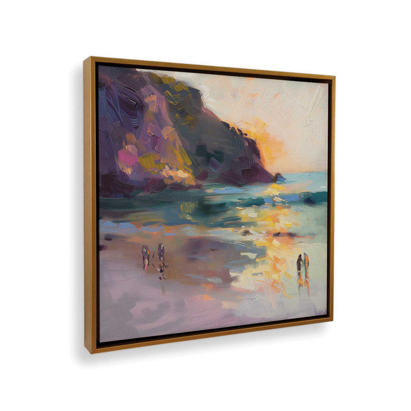 «Nocturne Sunset Soiree V1 (Square)», reproduction d'art encadrée sur toile par Azure Artisanal Studio