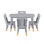 Ensemble de 5 tables et chaises pour enfants, ensemble de meubles à structure en bois robuste, petite table de jeu avec chaises
