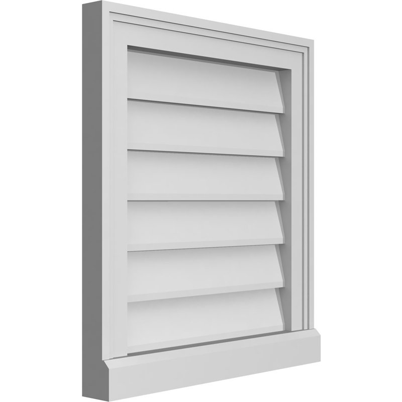 Cadre de seuil Brickmould, brun clair apprêté, H 20 po x l 18 po x P 2 po