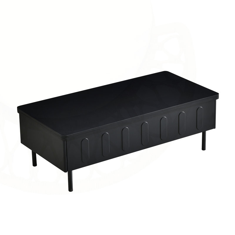 Lift-Top Coffee Table With 2 Drawers And Storage, Black
