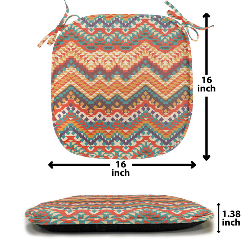 Coussin de siège coloré / zig zag Zag