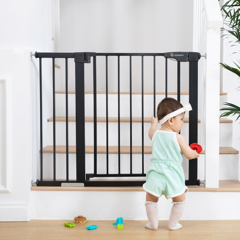 30" H Auto Close Safety Gate 29.5"-43.3" Extra Wide, Black