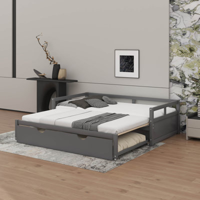 Lit de jour extensible simple avec lit gigogne