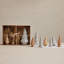 Boxed Stoneware And Wood Christmas Trees