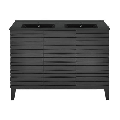 Cascade 48 po Meuble-lavabo double avec comptoir en céramique