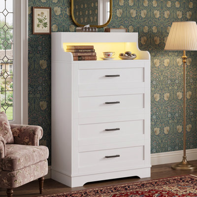Solid Wood 73cm W 4 - Drawer Chest of Drawers