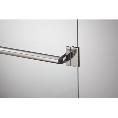 Classic 60'' - W x 70'' H Bypass Door Semi-Frameless Shower Door with