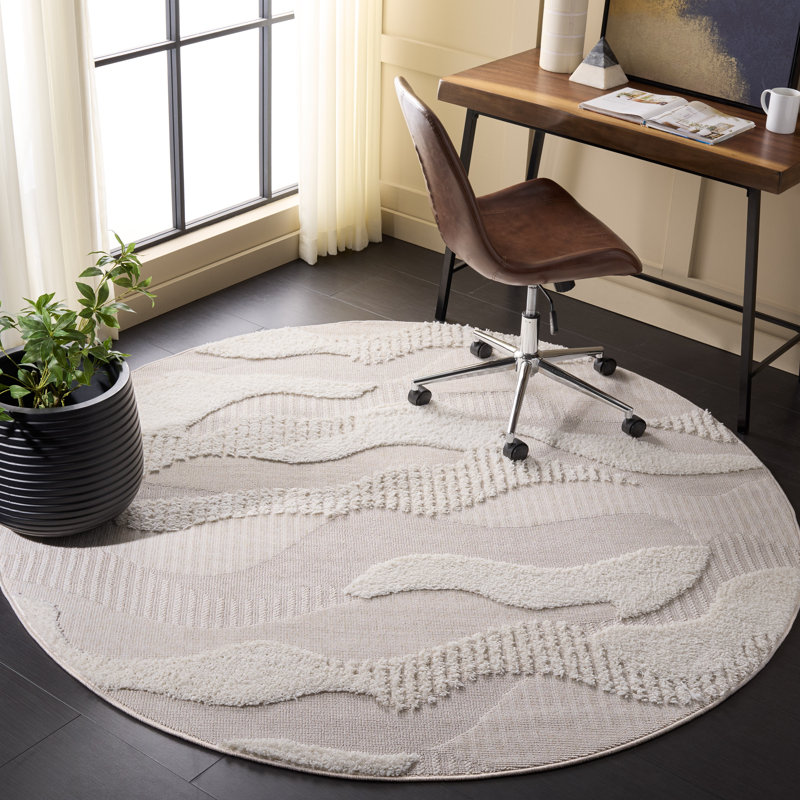 Fiama Performance Abstract Rug, Round 6'7"